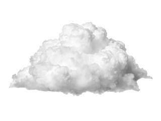 Fluffy white cumulus cloud isolated on a transparent background, perfect as a versatile design element. Ideal for weather illustrations, sky composites, or creative projects. High-quality PNG.