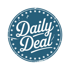 Vintage style daily deal stamp with stars