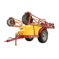 Fototapeta premium Agricultural sprayer with fan system for efficient crop protection isolated on transparent background