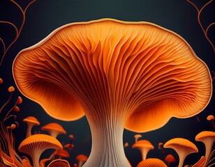 orange mushroom gills