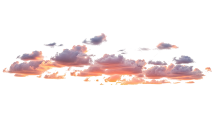 An orange sunset illuminates the beautiful summer sky with cloudscape and the explosion of fire and water