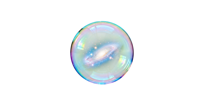 A dramatic black liquid splash with colorful cosmic energy isolated on transparent background, representing the power of creation, the mystery of the universe, and the fusion of darkness and light