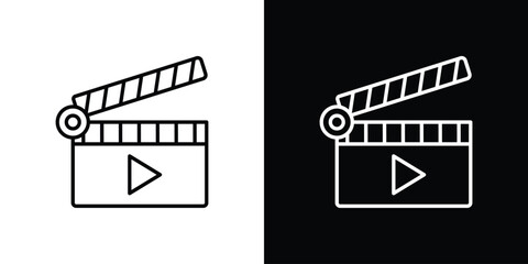 Film clapperboard icon. Modern simple vector collection