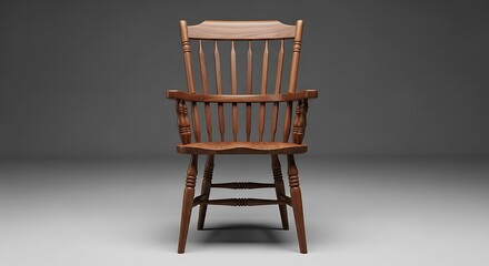 Traditional brown wooden chair furniture object