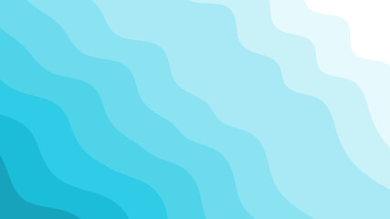 Obraz premium Aqua Wave Gradient: Serene Abstract Design with Smooth Curves and a Calming Color Palette