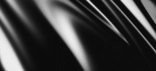 Black white grainy texture background, with dark gray abstract background, noise texture backdrop banner header and template