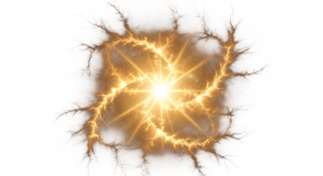 Golden liquid splash forming a celtic knot isolated on transparent background the intricate design is captured in a dynamic burst of liquid, showcasing the beauty and complexity of this ancient symbol