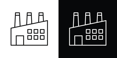 Obraz premium Industrial factory icon. Modern simple vector collection