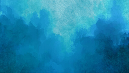 Deep Abstract Blue Watercolor Texture Background, Glowing Cyan Underwater Abyss & Ice. Ethereal Smoke, Navy Vignette & Grunge Gradient Wallpaper for Digital Art, Web Design & Graphic Projects