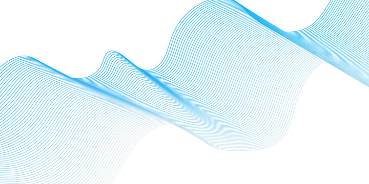 Abstract wavy lines flowing curve gradient color on transparent background. Abstract white background colorful lines. modern wavy stripes on white background isolated.