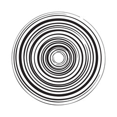 Abstract Concentric Circular Pattern with Wavy Black Lines