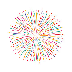 Vibrant Colorful Burst Celebration, Fireworks, Happy Design