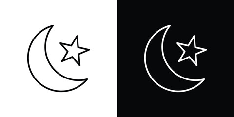 Moon icon. Modern simple vector collection