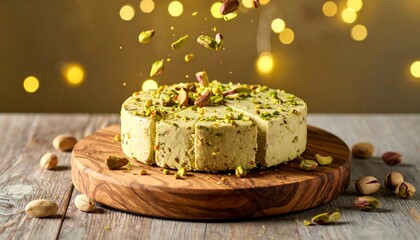 Pistachio Halva Macro Shot