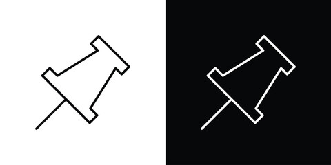 Push pin icon. Modern simple vector collection