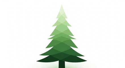 Fototapeta premium Elegant evergreen Christmas tree design with modern geometric facets, perfect for holiday cards, festive banners, and winter season promotions, originally vector