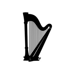 Classical Harp String Instrument Icon - Orchestra Music