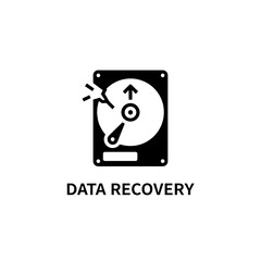 Data recovery icon with a recovery symbol on a transparent background