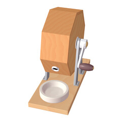 催事・イベントのイラスト素材　ガラポン抽選器（1_1）　黄