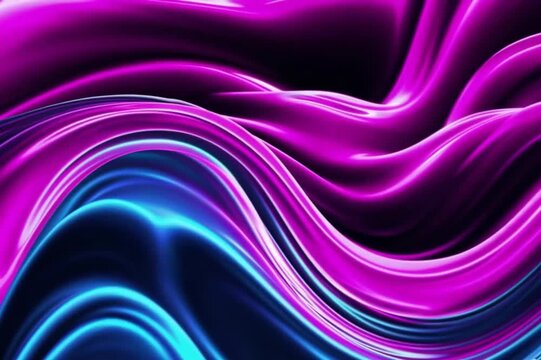 Abstract Blue and Magenta Soft Wave Flow Background 