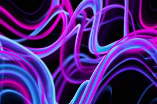 Abstract Blue and Magenta Soft Wave Flow Background 