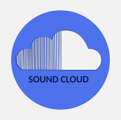 Cloud Audio Streaming Icon