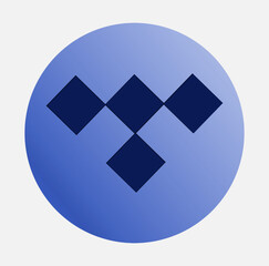Blue Geometric Audio App Symbol