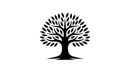 vector tree isolated on white