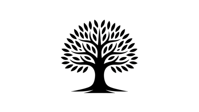 vector tree isolated on white