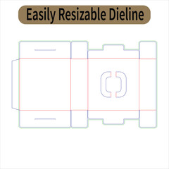 cosmetic package box 3d mockup with dielin