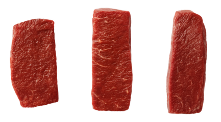 Delicious and fresh raw meat cut isolated on white background