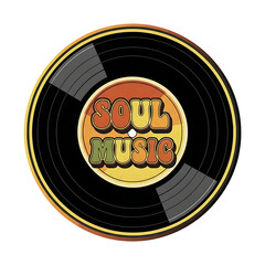 Soul Music Logo,Tribute to Vinyl Soul Records -emulating the style and design of the 1960's and 1970's