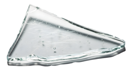 Clear glass shard texture shines, revealing fine scratches and trapped bubbles. Perfect for abstract design, forensic science visuals, or digital collage.