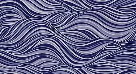 Obraz premium Abstract wave background texture. Color palette features midnight blue, light gray, and moderate violet in a flowing, horizontal design
