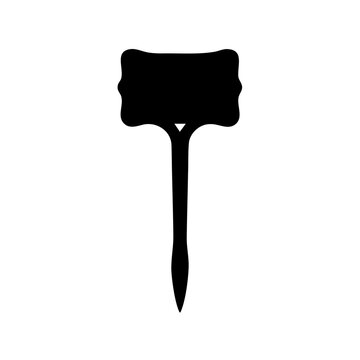 Decorative garden plant marker stake silhouette for labeling