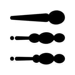 Abstract horizontal black shapes: connection, progress, flow