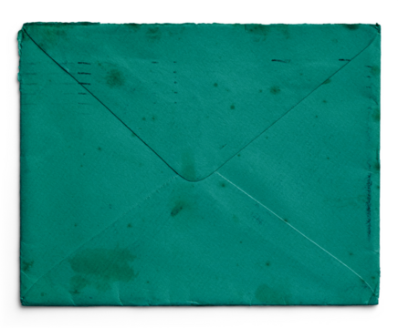 Teal Vintage Envelope