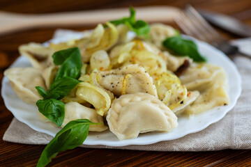 National dish dumplings served with aromatic butter