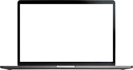 Laptop Mockup Front View isolated on transparent background