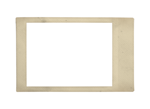 Horizontal Vintage Instant Photo Film isolated on transparent background