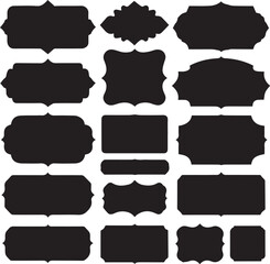 Obraz premium Set of vintage frames vector silhouette 