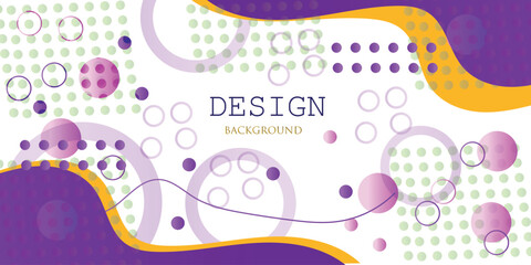 Abstract glowing  banner background with fluid shapes in purple and orange color. vector illustration  modern wallpaper. Presentation template, modern advertising.