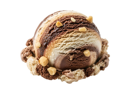 Delicious easter egg with caramel and almonds isolated on transparent background