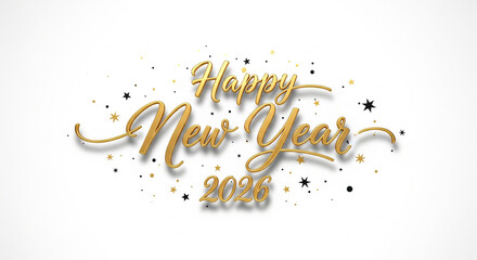 Happy new year 2026 typography