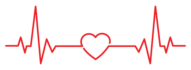 heartbeat, heart, electrocardiogram, ecg, medical, health, cardiology, pulse, rhythm, love, life, symbol, graphic, illustration, red, line, white background, science, technology, healthcare, medicine,
