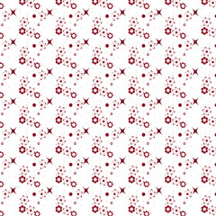seamless pattern with red color