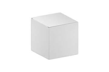 Cubic Cardboard Packaging Shipping Box mockup isolated on background. 3d rendering.