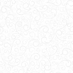 Grey and white abstract seamless  pattern. Vector hand made pattern. Monochrome