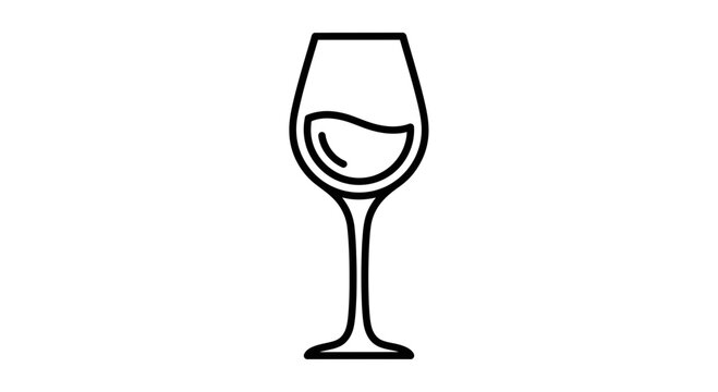 Wine Glass Icon: Elegant Beverage Symbol