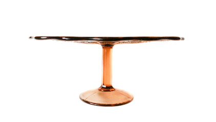 Orange crystal vase.